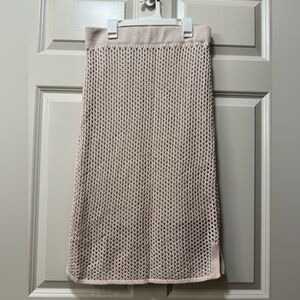 Nine West Cream Knit Lined Skirt